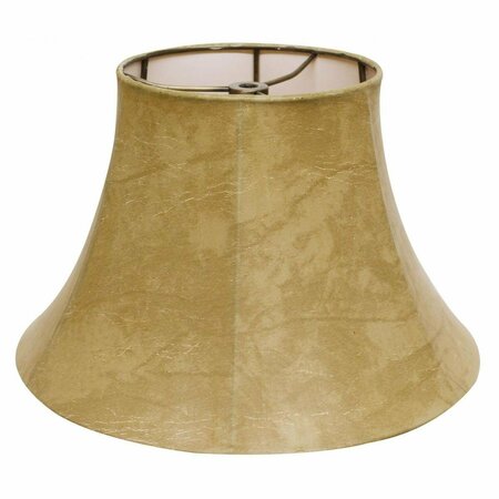 ESTALLAR 14 in. Faux Snakeskin Slanted Softback Parchment Lampshade, Light Yellow ES3678008